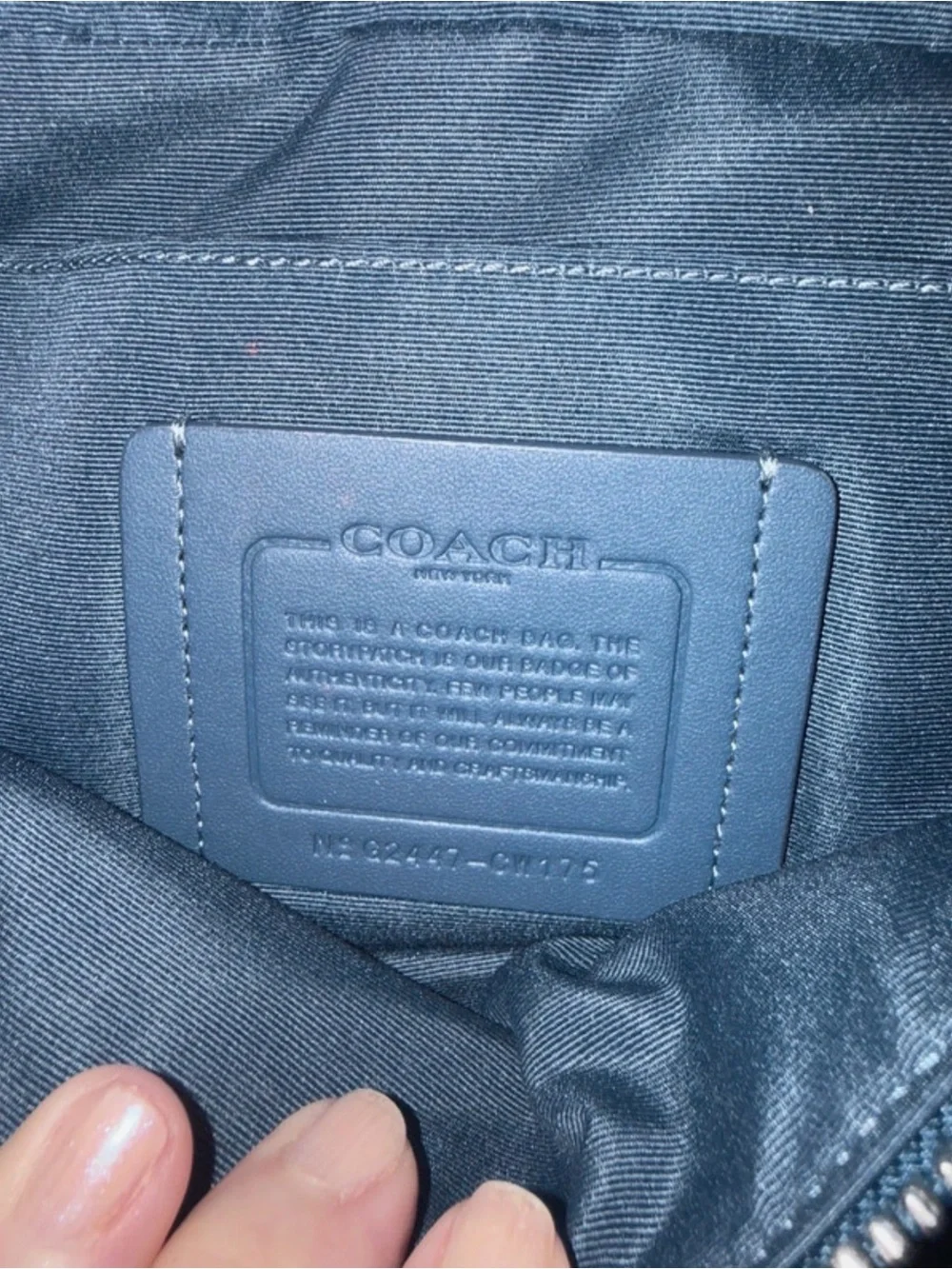 Coach Small Racer Blue & Gray Signature Monogram Crossbody Belt Bag